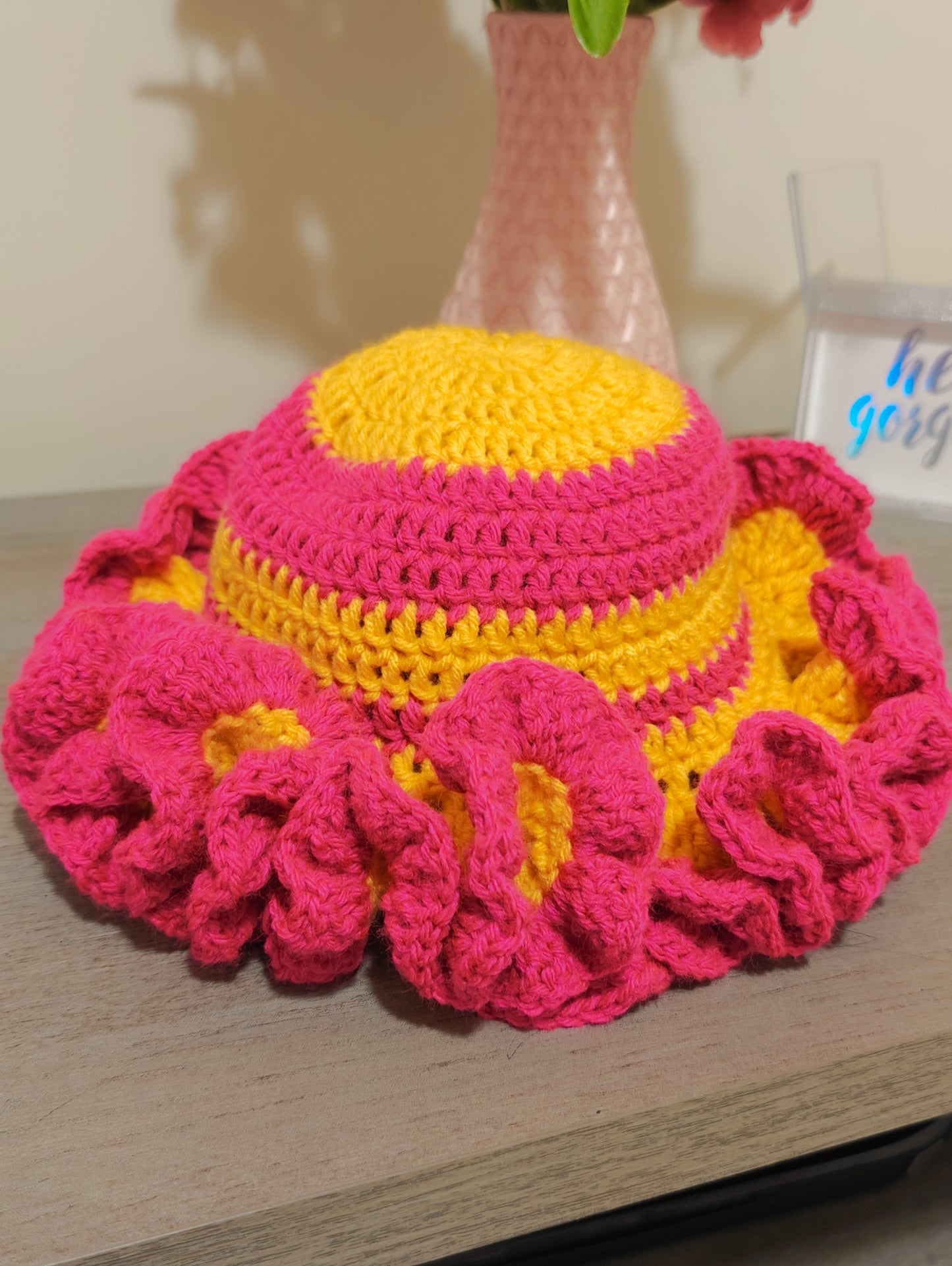 Ruffle Hat and Scarf Matching Set