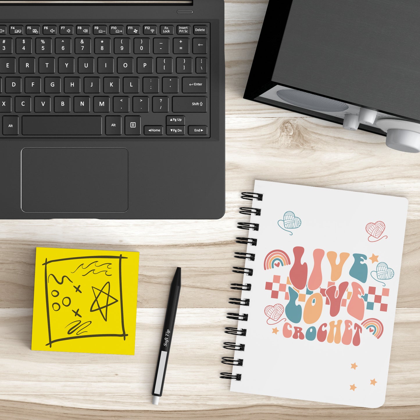 Live, Love, Crochet Spiral Notebook