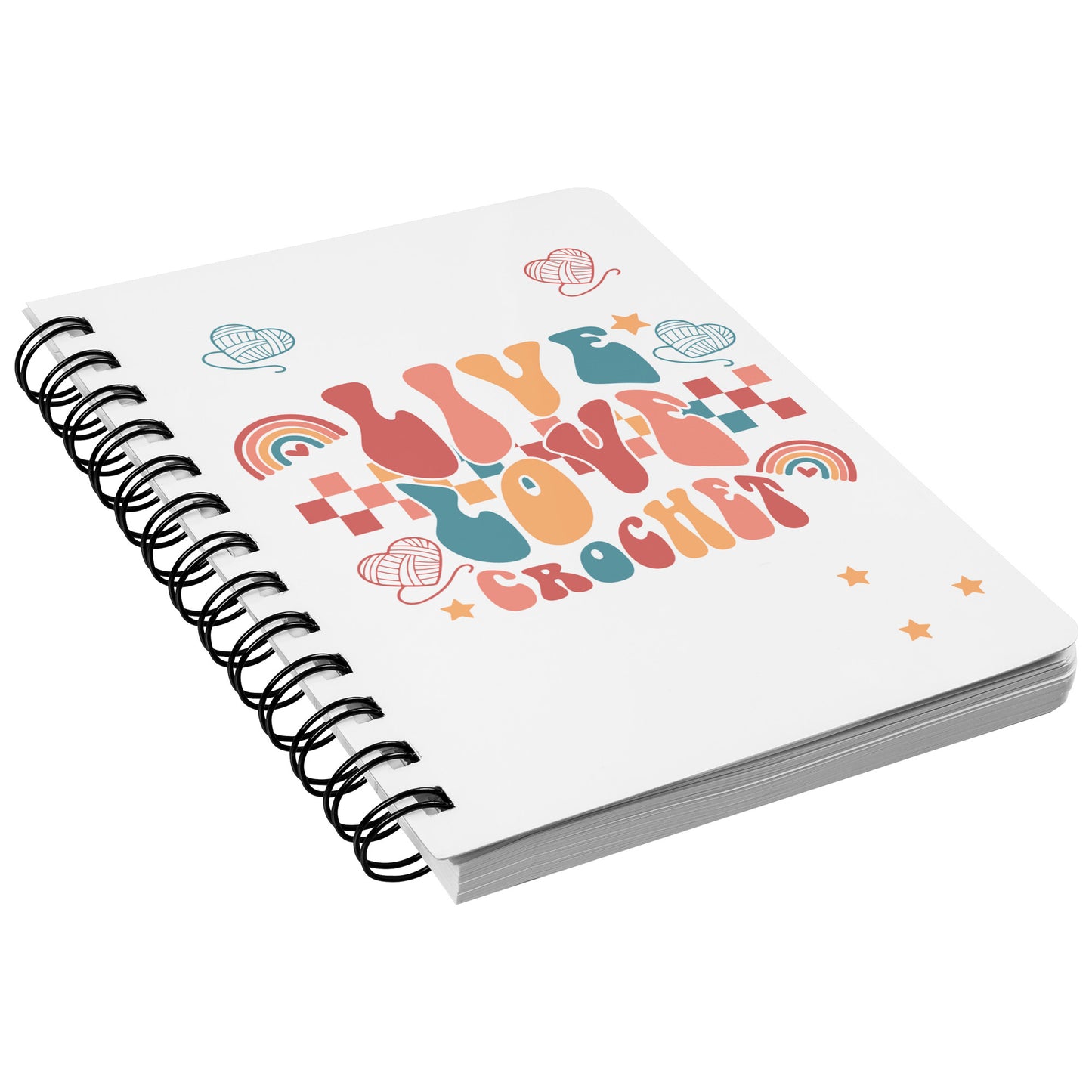 Live, Love, Crochet Spiral Notebook
