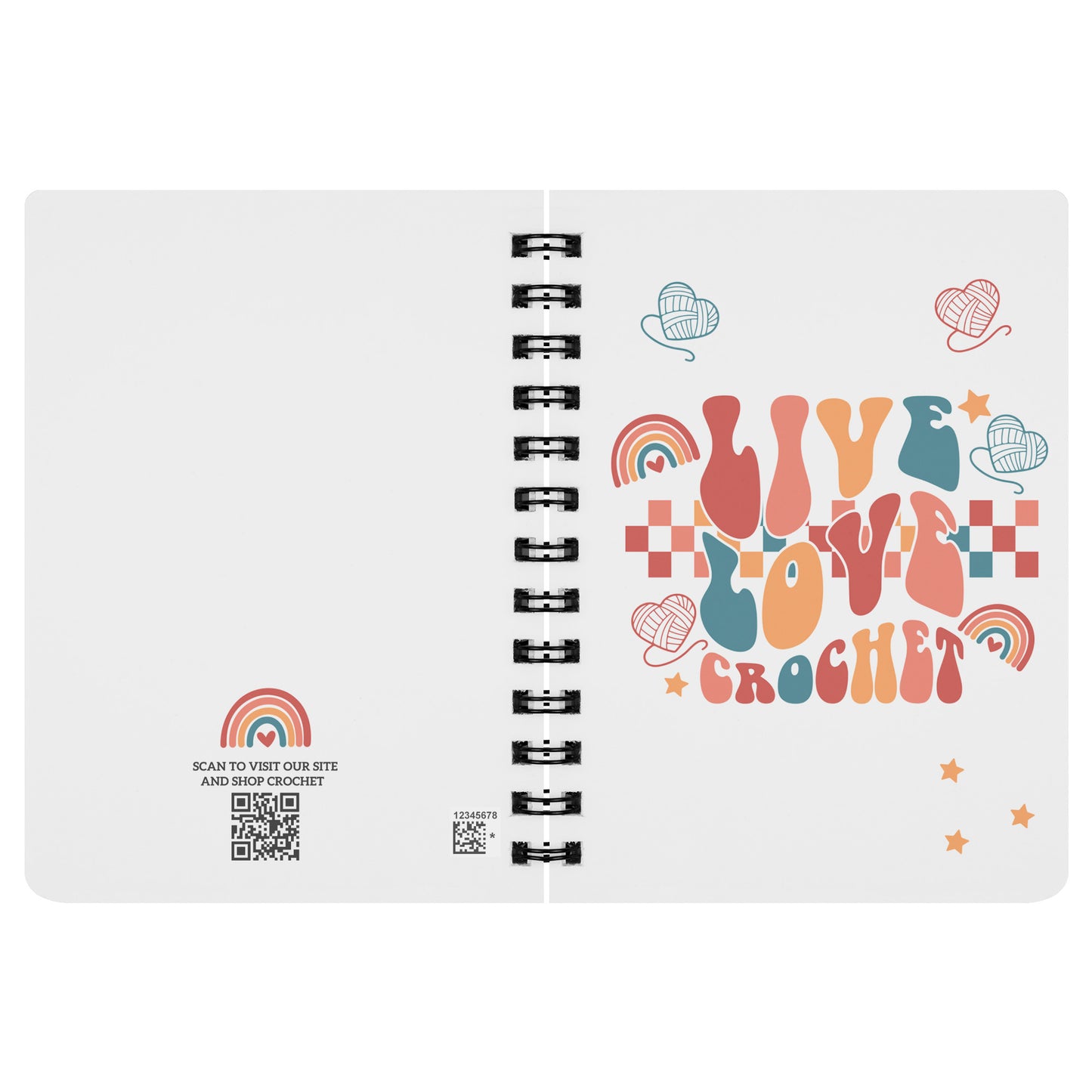 Live, Love, Crochet Spiral Notebook
