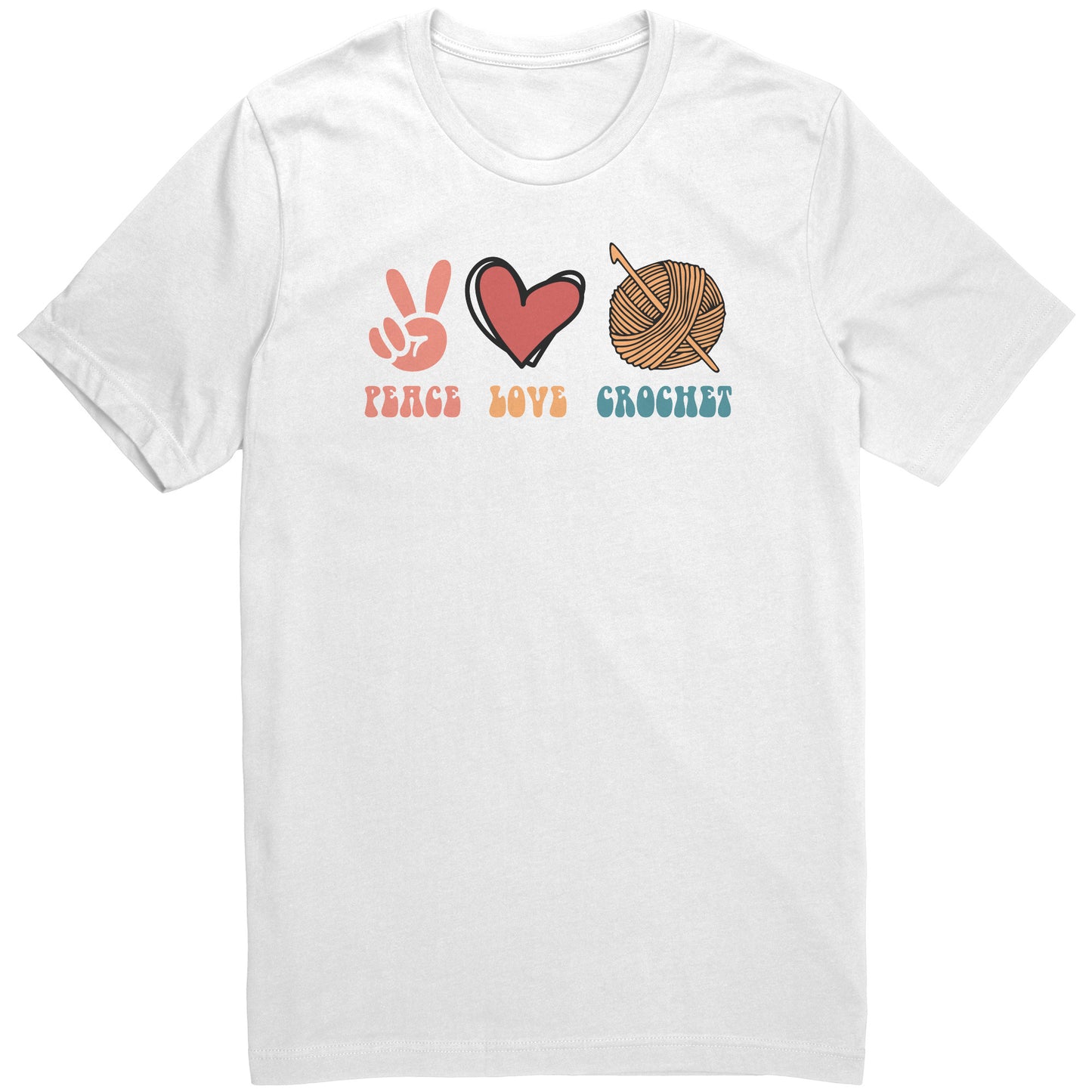 Peace, Love, Crochet Tee