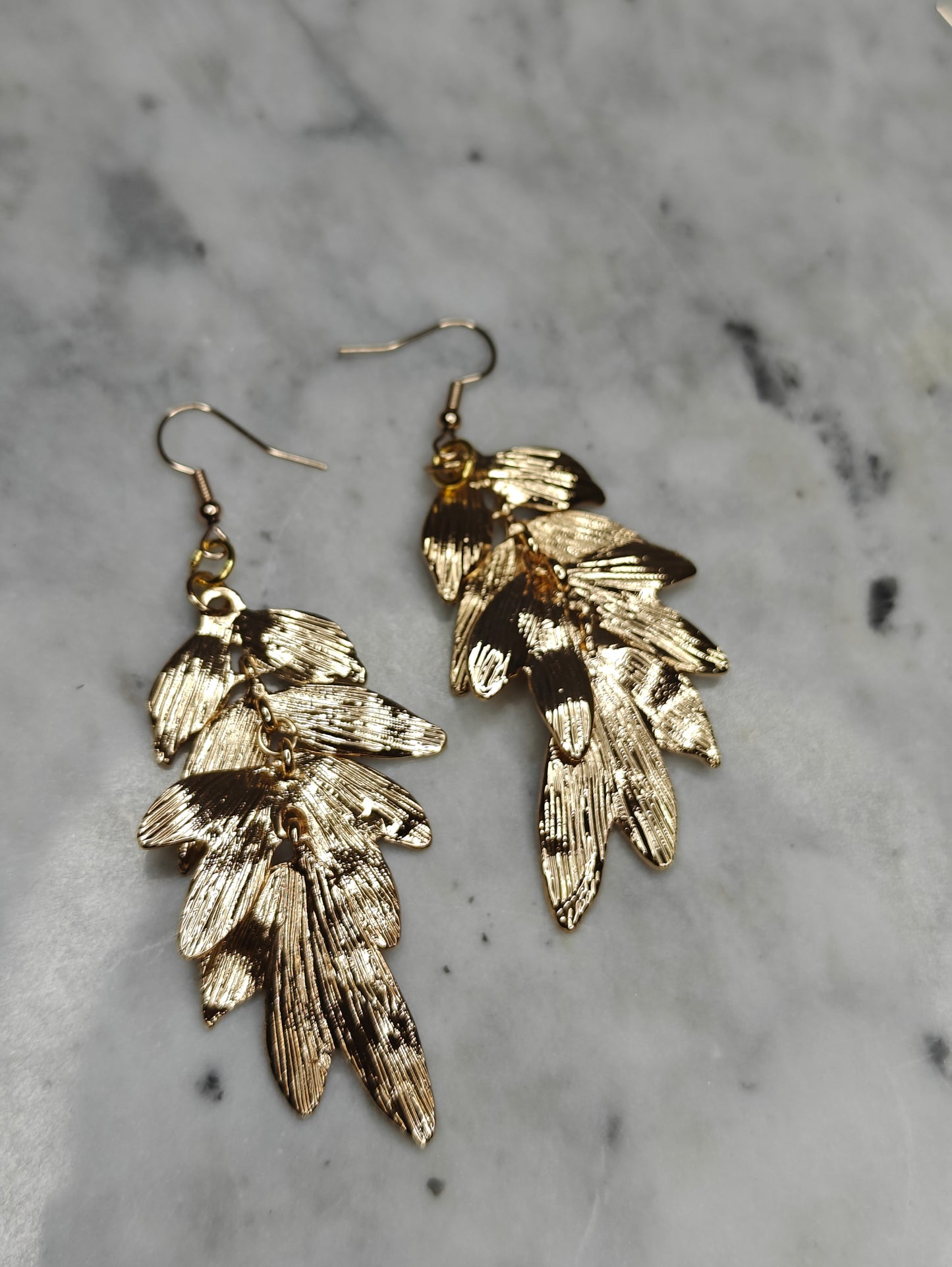 Golden Canopy Leaf Earrings