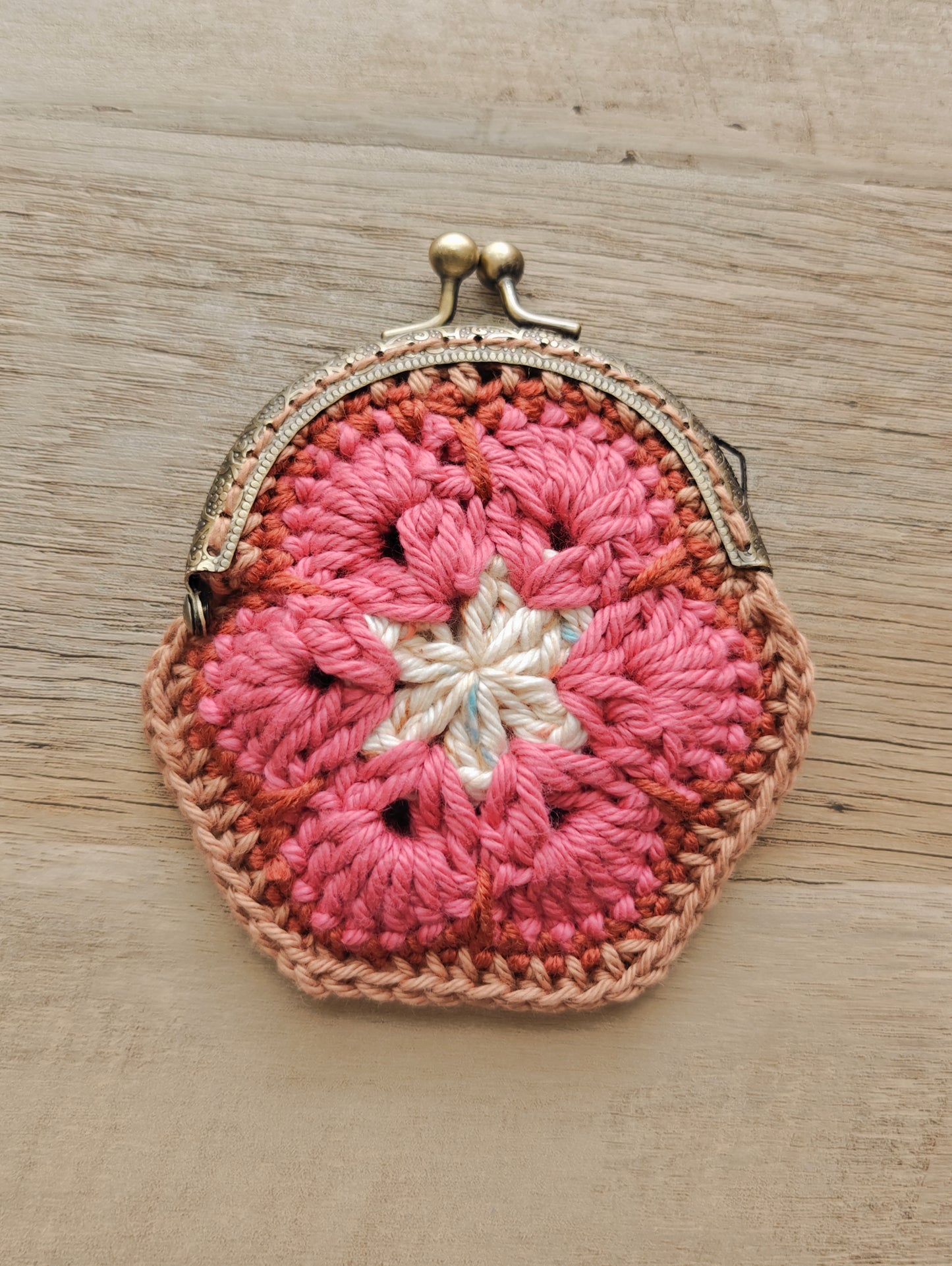 African Flower Granny Coin Pouch