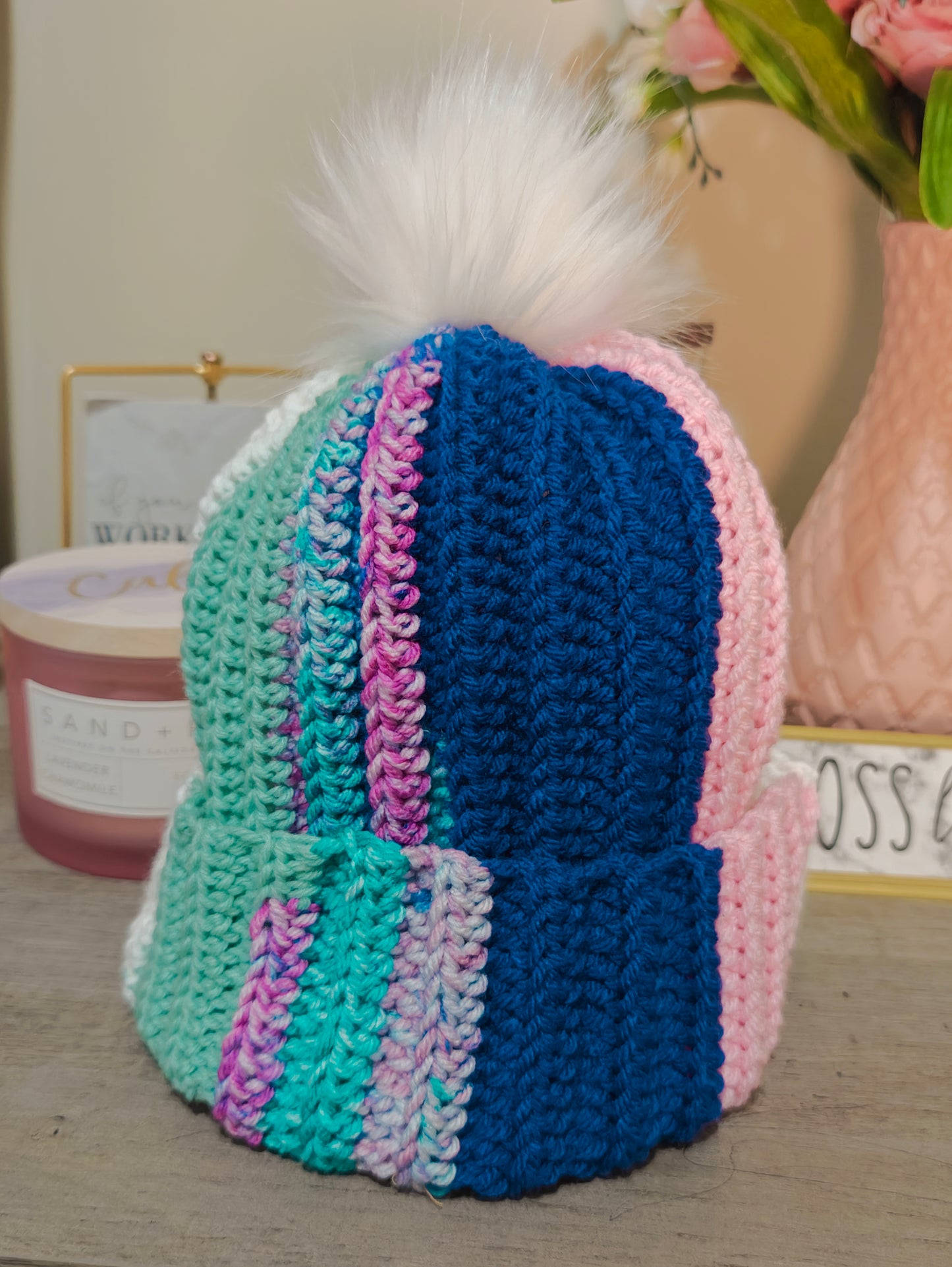 Lindor Multicolor Color Crochet Hat