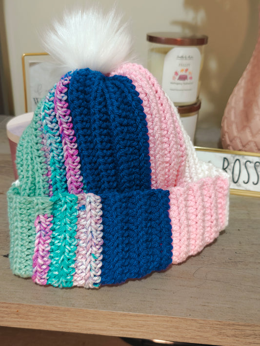 Lindor Multicolor Color Crochet Hat