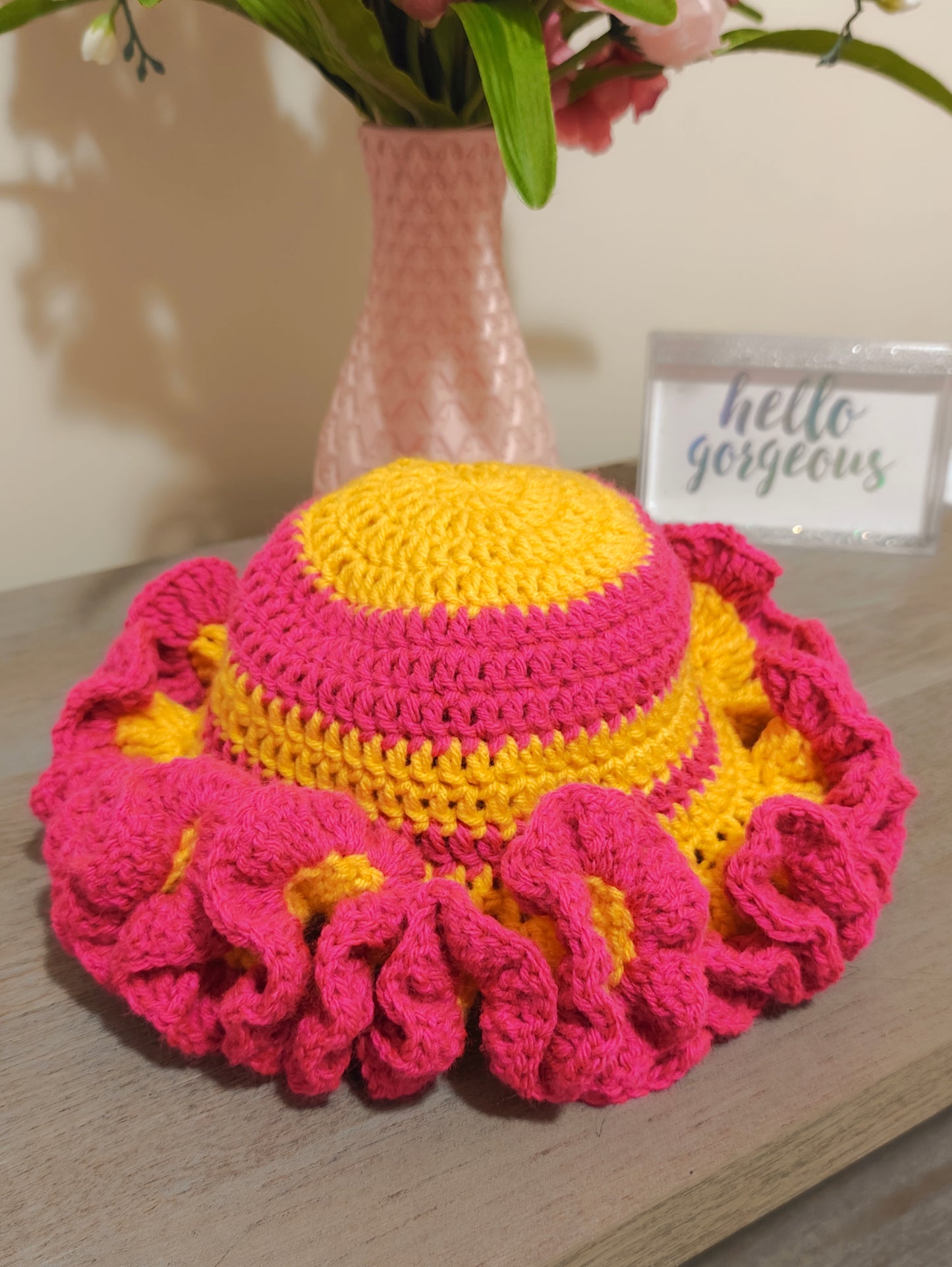 Ruffle Crochet Hat