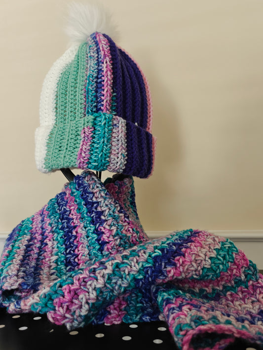 Lindor Hat and Enchanting V Scarf Matching Set
