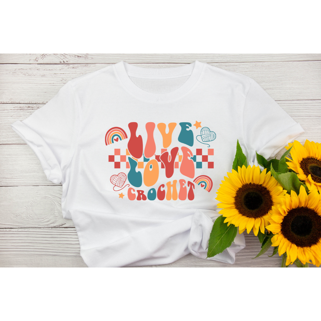 Live, Love, Crochet Tee