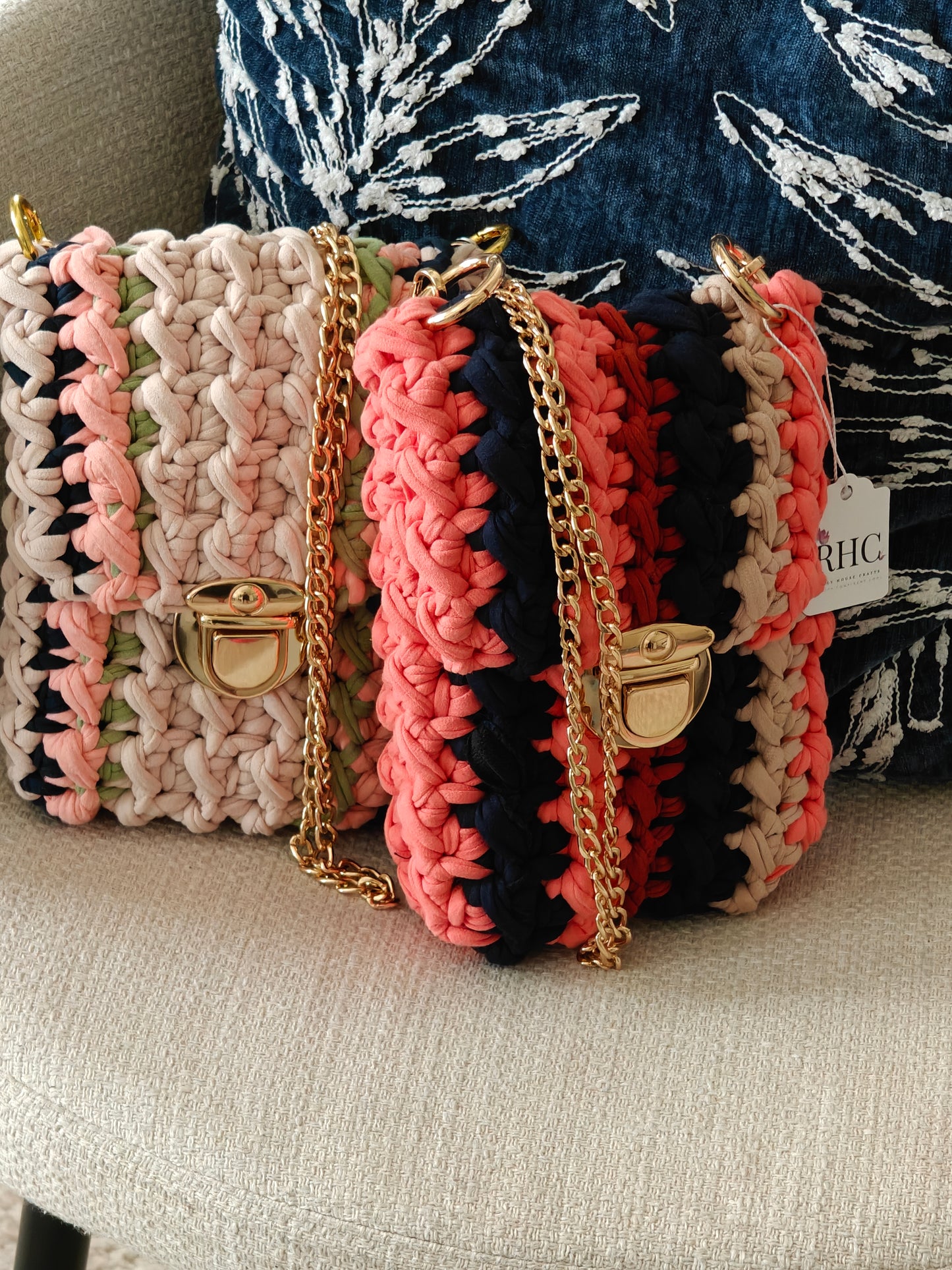Textured Crochet Crossbody Bags