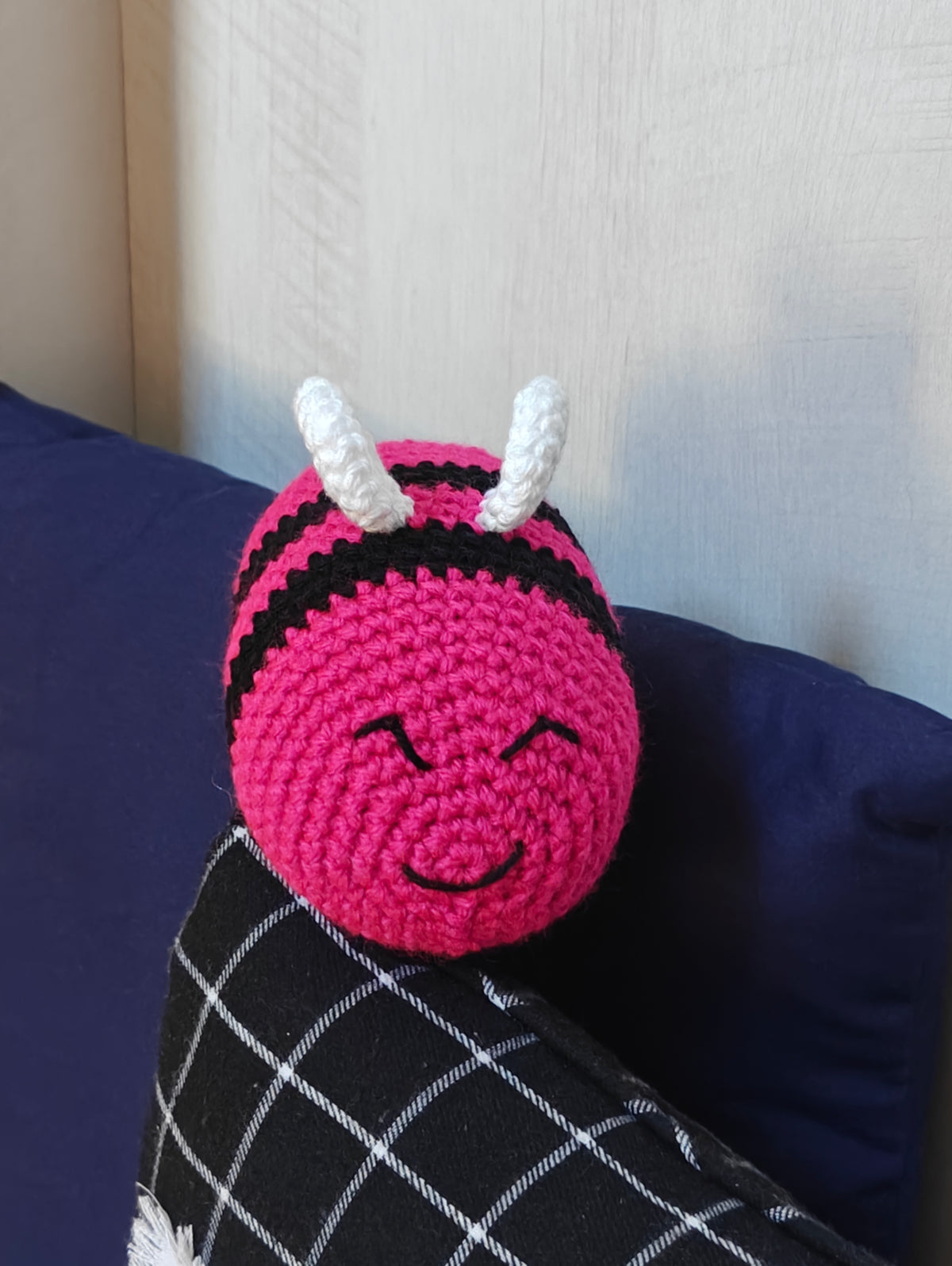 Busy Bee Crochet Amigurumi - Handmade Plush Bee Toy