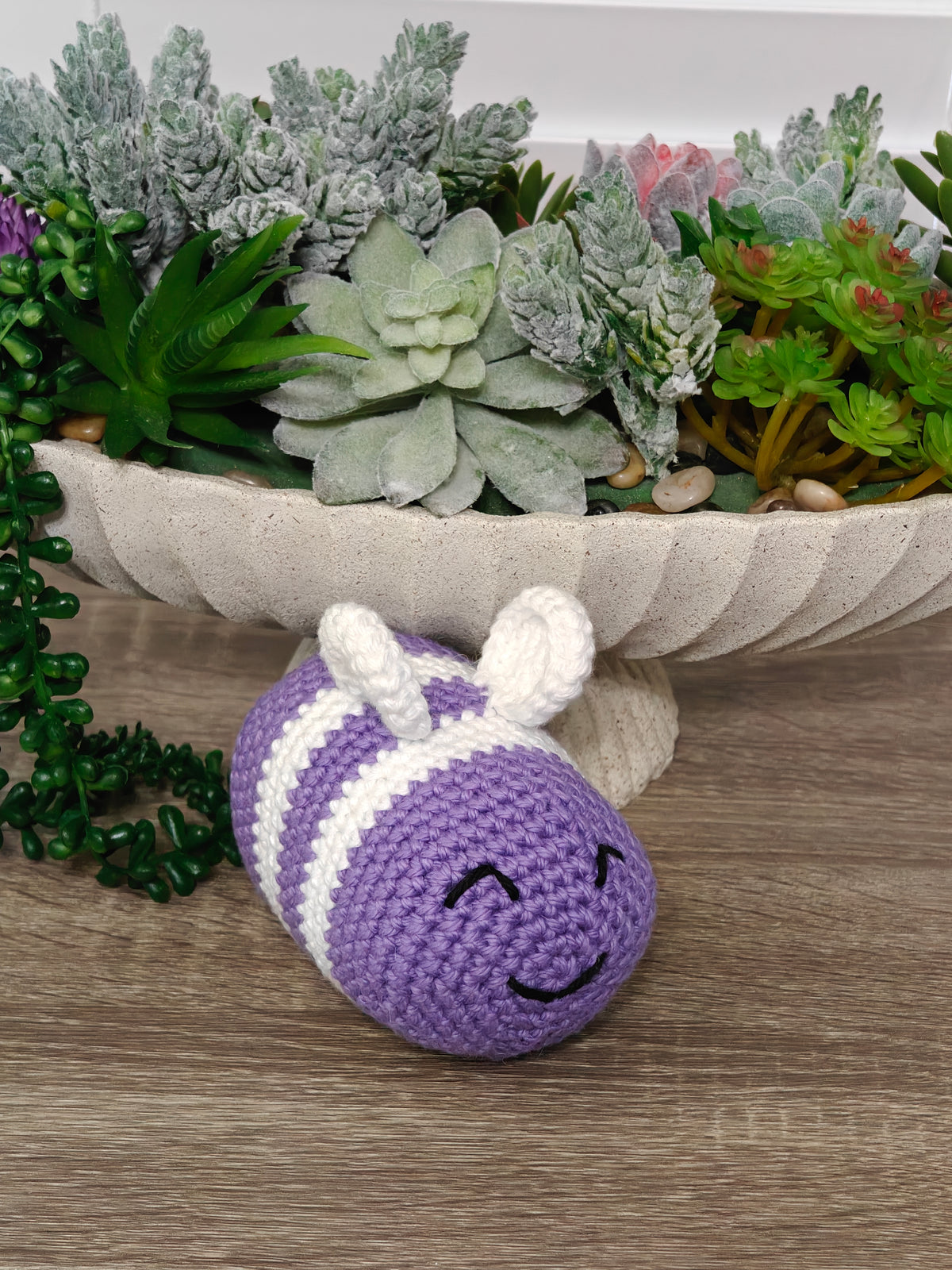 Busy Bee Crochet Amigurumi - Handmade Plush Bee Toy