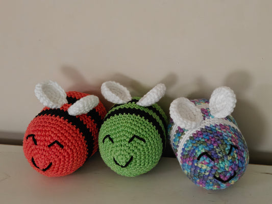 Busy Bee Crochet Amigurumi - Handmade Plush Bee Toy