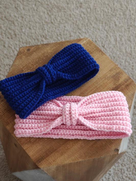 Bow Tie Crochet Headband