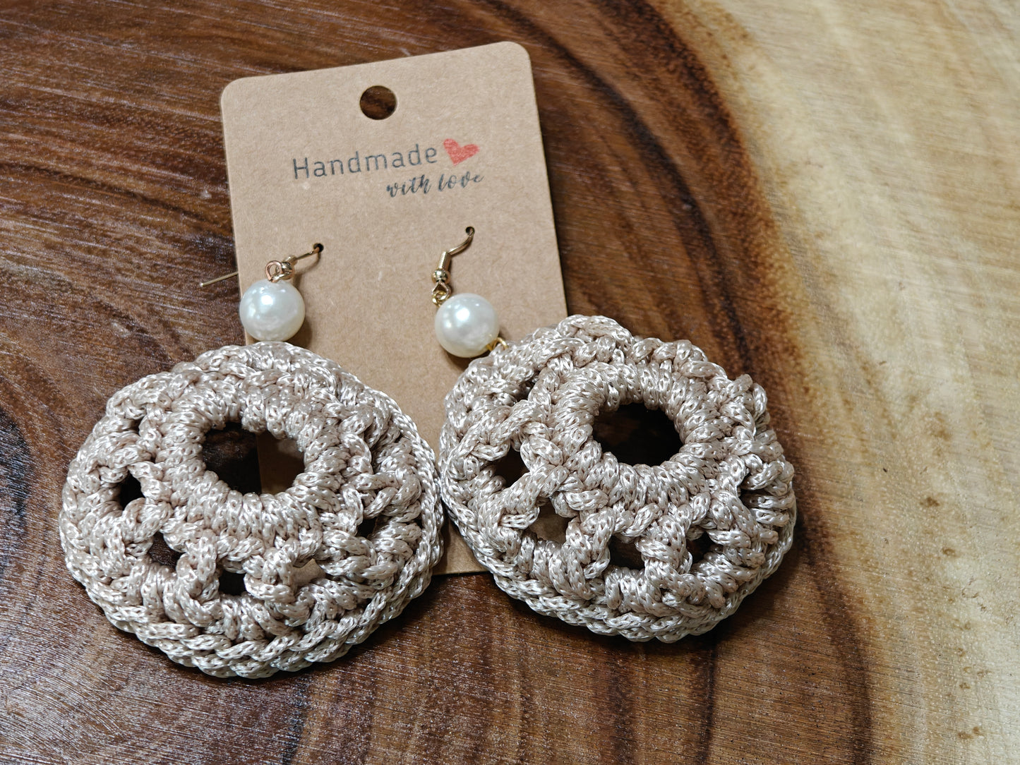Golden Halo Crochet Earrings