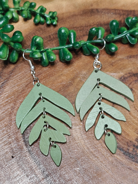 Verdant Harmony Leaf Earrings