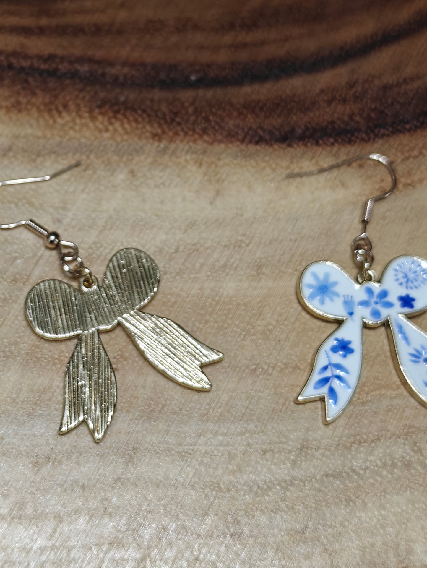 Blue Blossom Bow Earrings